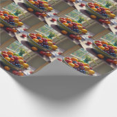 Papier Cadeau Bol de fruit sur table peinture à l'huile classiqu (Coin)