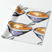 Papier Cadeau Bol soupe de tomate avec cuillère (Déroulé)