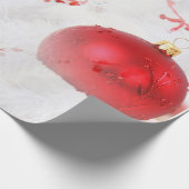 Papier Cadeau bolas rojas sobre nieve (Coin)