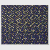 Papier Cadeau Bold Blue Leopard Print | Glam Animal Pattern (Plat)