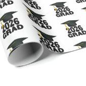 Papier Cadeau Bold Class of 2026 Graduation (Coin rond)