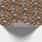 Papier Cadeau Bold Dahlia Chrysanthemum Motif chinois (Coin)