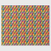 Papier Cadeau Bold Geometric Triangle Pattern  (Plat)