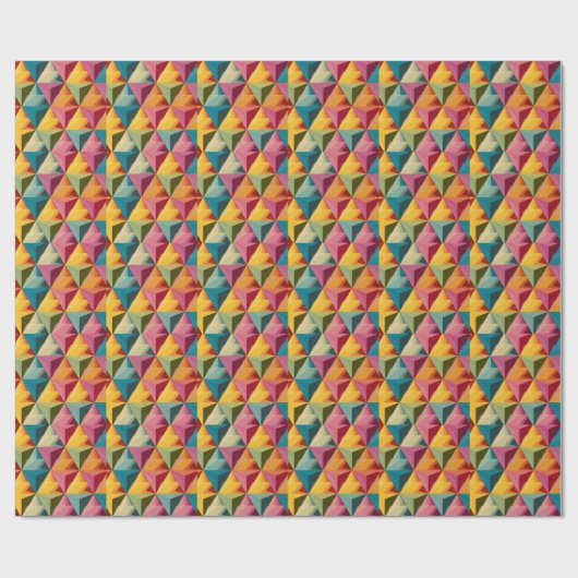 Papier Cadeau Bold Geometric Triangle Pattern  (Plat)