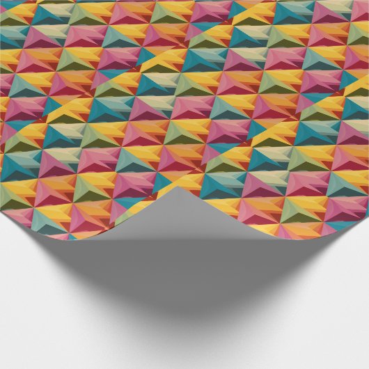 Papier Cadeau Bold Geometric Triangle Pattern  (Coin)