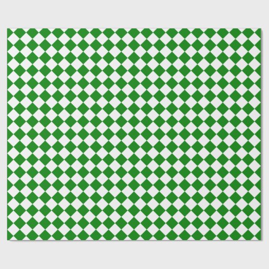 Papier Cadeau Bold Green and White Chevron Pattern Classic (Plat)