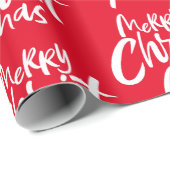 Papier Cadeau Bold Joyeux Christian Noël Letters Christian (Coin rond)