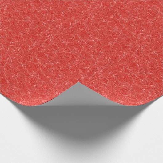 Papier Cadeau Bold Red Abstract Pattern (Coin)