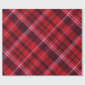 Papier Cadeau Bold Red Black and White Tartan Plaid (Plat)