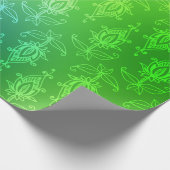 Papier Cadeau Bollywood vert Foil Arabian (Coin)