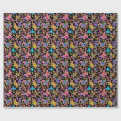 Papier Cadeau Bombardier papillons sur l'emplacement (Plat)