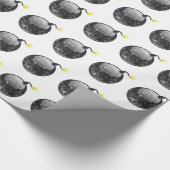 Papier Cadeau Bombe de style d'impression typographique de bande (Coin)