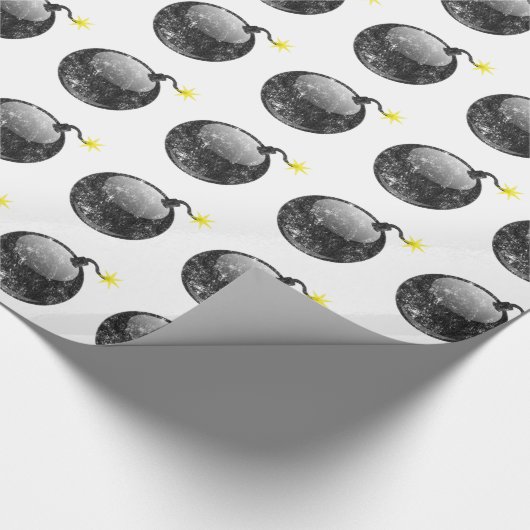 Papier Cadeau Bombe de style d'impression typographique de bande (Coin)