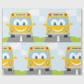 Papier Cadeau Bon bus scolaire (Plat)