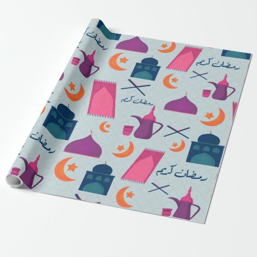 Papier Cadeau Bon Motif du Ramadan (Déroulé)