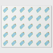 Papier Cadeau Bon papa bleu (Plat)