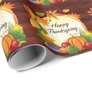 Papier Cadeau Bon thanksgiving 5A - Options du papier d'emballag