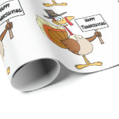 Papier Cadeau Bon thanksgiving de la Turquie (Coin rond)