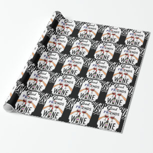 Papier Cadeau Bon vin d'amis