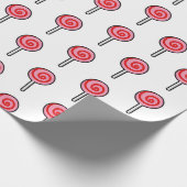 Papier Cadeau Bonbon à lucette de sucrerie (Coin)