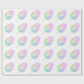 Papier Cadeau Bonbon de coton parties scintillant arc-en-ciel mi (Plat)