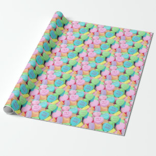 Papier Cadeau bonbon valentine amour coeur