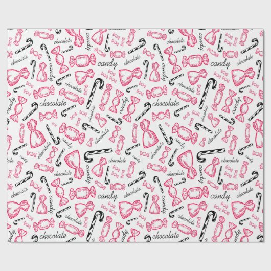 Papier Cadeau Bonbons (Plat)