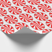 Papier Cadeau Bonbons à la menthe de Noël (Coin)