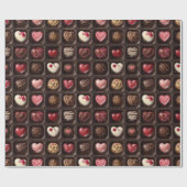 Papier Cadeau Bonbons au chocolat de la Saint-Valentin (Plat)