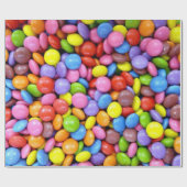 Papier Cadeau Bonbons colorés Noël (Plat)