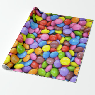 Papier Cadeau Bonbons colorés Noël