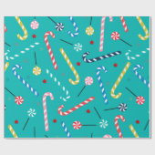 Papier Cadeau Bonbons colorés Noël (Plat)