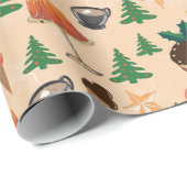 Papier Cadeau Bonbons de Noël (Coin rond)