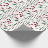 Papier Cadeau Bonbons de Noël doux (Coin)