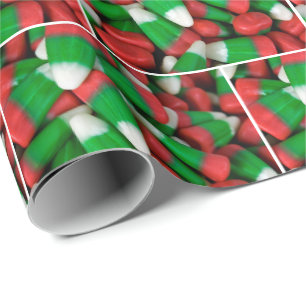 Papier Cadeau Bonbons de Noël en forme de maïs