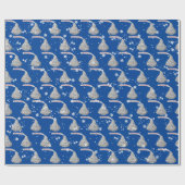 Papier Cadeau Bonbons De Noël Joyeux Et Pneus De Neige (Plat)