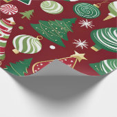 Papier Cadeau bonbons de noël ornements enveloppant papier (Coin)