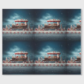 Papier Cadeau Bonbons de Noël Whimsical Panier 3 (Plat)