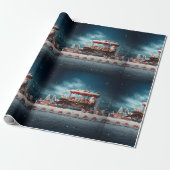 Papier Cadeau Bonbons de Noël Whimsical Panier 3 (Déroulé)