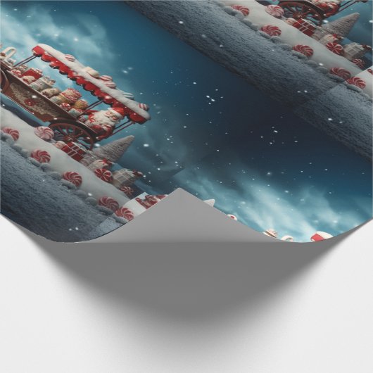 Papier Cadeau Bonbons de Noël Whimsical Panier 3 (Coin)