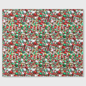 Papier Cadeau Bonbons de Noël Whimsical Sprinkings Vacances (Plat)