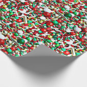 Papier Cadeau Bonbons de Noël Whimsical Sprinkings Vacances (Coin)