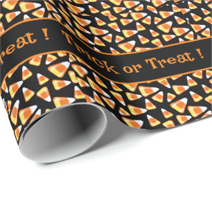 Papier Cadeau Bonbons d'Halloween motif, gâteries amusantes de b