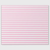 Papier Cadeau Bonbons en coton rose blanc simple horizontal rayé (Plat)
