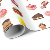 Papier Cadeau Bonbons et sucreries (Coin rond)