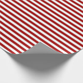 Papier Cadeau Bonbons foncés Pomme rouge et blanc rayures (Coin)