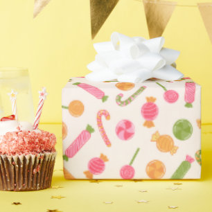 Papier Cadeau Bonbons sucrés