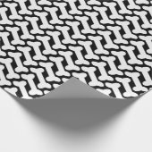 Papier Cadeau Bone Blanc Patch sur Black Custom (Coin)