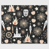 Papier Cadeau  Bonfire Celebration Design (Plat)
