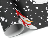 Papier Cadeau "Bonhomme de neige" (Coin rond)